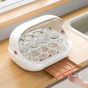 Dustproof Tea Cup Storage Organizer Drying Rack