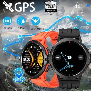 NEW 2025 GPS Smart Watch 1.46" AMOLED Screen Compass Barometric Altimeter 580mAh Battery 5ATM Outdoor sports Smartwatchs For Men