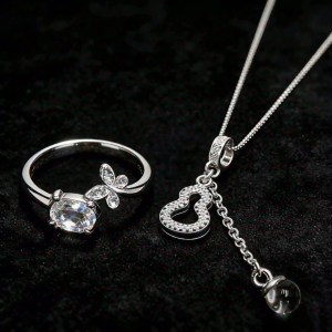 Lucky Gourd & Butterfly Crystal Jewelry Set – Perfect Fortune Gift