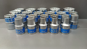 HOBO ลูกบล็อกสั้น 1/2"(4หุน)  12 เหลี่ยม เบอร์ 8 -32 มม. (MADE IN TAIWAN) แท้ 100% แยกเบอร์ขาย