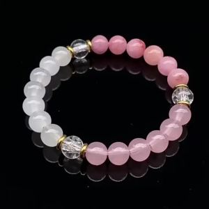 Elastic Cord Opal Bead Charm Flashy Crystal Component Women Handcraft Wrist Ornament DIY Jewelry Making Supply Present Accessory