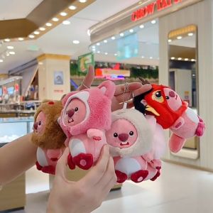 GANTUNGAN KUNCI BONEKA KARAKTER LOOPY PORORO KEYCHAIN BAGCHARM FLUFFY HADIAH GANTUNGAN TAS SEKOLAH