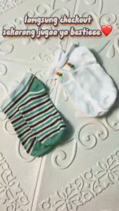 QSKS111 Kaos Kaki Wanita Ankle Socks Kaos Kaki Pendek Semata Kaki Motif Ice Cream