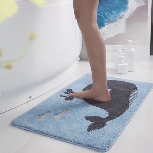Personalized Cute Door Mat Multipurpose Floor Carpet Highly Absorbent Microfiber Machine Washable Bathroom Kitchen Rug 55147