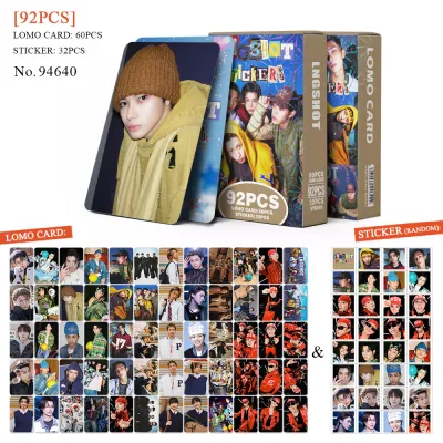 127pcs LNGSHOT New Album Photocards Stickers Kpop Merch Lomo Cards Set Fans Collection Cards Giftsi