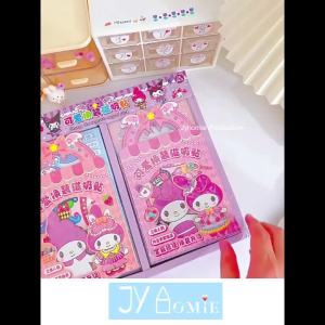 Kuromi Stickers Reusable Sticker Magnet Art Craft Sticker for Kids Kuromi Sticker Kids Activity Sticker Montessori Stiker Kanak Kanak