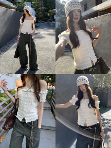 Off-shoulder Design T-shirt