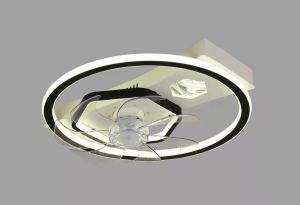 Đèn quạt ốp trần SAKARA kết hợp đèn LED ốp trần 3 chế độ ánh sáng có điểu khiển từ xa tiện dụng