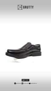Sepatu Pria Kulit Pantofel Formal Kerja Kantor Model Slip On Warna Hitam Grutty DC007