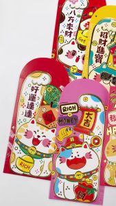 Pinky Bee Angpau Hongbao Panjang Gold Premium Imlek Ulang Tahun Lucky Cat 71012200