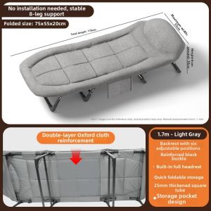 Folding Bed for Adults Portable Office and Hospital Accompaniment Couch