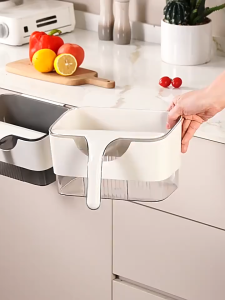 ถังขยะในครัว ถังขยะติดผนัง สไตล์มินิมอล วัสดุคุณภาพสูง ถังขยะอเนกประสงค์ กลมและเรียบ สำหรับห้องน้ำ