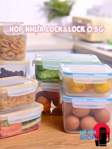 Hộp nhựa đựng thực phẩm Lock&Lock 0.05g dạng tròn 4 khóa 350ml 390ml 580ml 750ml 1.3L 1.4L 2.2L ZZF301N ZZF311N ZZF312N ZZF321N ZZF322N