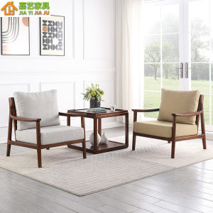 Modern Simple Solid Wood Sofa Chair Living Room Nordic Style Leisure Chair Balcony Single Sofa Chair Home Furniture