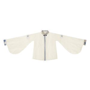 Ming Style Modified Crossed Placket Pipa Sleeves Short Coat Dress Set