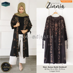 Long Cardigan Outer Batik Wanita Modern Terbaru Kardigan Panjang Motif Etnik Trendy Kiyowo Brand SVJ Batik