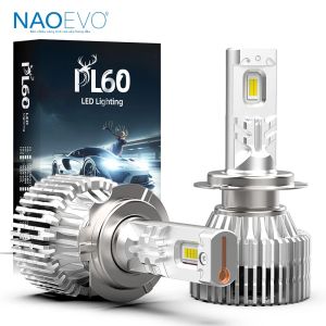 NAOEVO PL60 Bóng Đèn Pha LED 120W H4 H7 H11 Đèn Ô Tô Đa Năng Cắm & Chạy Tương Thích Canbus Đèn Pha Ô Tô 6500K Trắng
