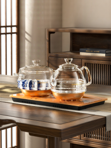 「China Plug」KAMJOVE | Automatic Bottom Watering Electric Kettle Tea Table Water Heater Glass