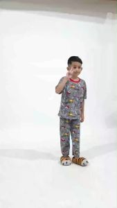 Kiminori LEO.CP Setelan Baju Tidur Anak Laki-Laki Lengan Pendek