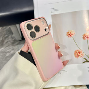 Camera Button Protection Gradient Square Phone Case For iPhone 17 Pro Max 16 15 14 13 Candy Color Shockproof Matte Soft Cover