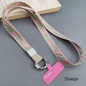 ZHENGEGE | Elderly-friendly Wide Comfortable Anti-lost Embroidered Mobile Phone Lanyard
