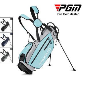 PGM 2KG Super Lightweight Portable Waterproof Golf Stand Bag with Rain Cover Can Hold A Full Golf Set of Club in Black Gray Blue Color Version QB074