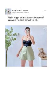 New High Waist Trouser Shorts Plain Design For Women Free Size