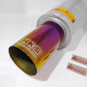 Knalpot mobil racing bass kering HKS plong Pelangi