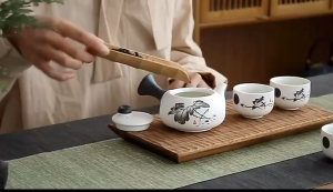 Kung Fu tea set Ceramic Gift teapot Portable creative kung Fu tea set