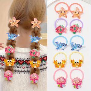10pcsOcean-Themed Designs with Dolphins Crabs Jellyfish Starfish and Small Fish Suitable as a Gift for Girls