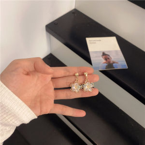 S925ต่างหูดอกไม้สีสันสดใสดูแพงสไตล์เกาหลี INS ต่างหูผู้หญิงนิยมในคนกลุ่มหนึ่งดูสดใสแมทช์ลุคง่าย