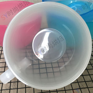 ชามผสมวัสดุยางยืดแบบโค้งสำหรับตกแต่งเค้กสไตล์เกาหลี ช้อนผสมครีม อบขนม ชามขนาดเล็ก ชามผสมสี