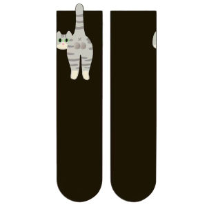 2pairs Cute Cat Socks with Balls Cute Cat Socks for Women Novelty Funny Animal Fun Crew Cats Sock for Women Cats Lovers Gifts