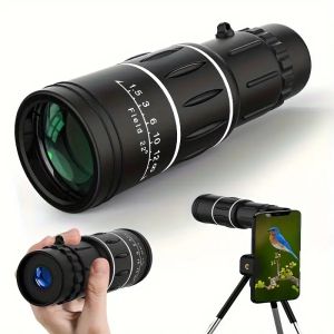 Outdoor high-definition monocular telescope 10x 42 portable handheld high-power tripod with mobile phone stand