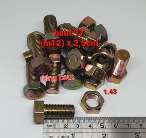 (paket 50 set) baut 17 (12mm) x 25cm + mur