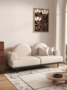 YIZUO | Wabi-sabi Cream Minimalist Retro Style Sofa for Small Apartments and Hostels
