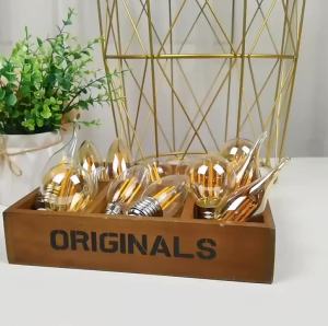 10PCS LED Bulb Filament Candle Lamp C35 E14 E12 E27 4W 6W 8W 110V 220V Dimmale Edison Retro Antique Vintage Style Chandelier