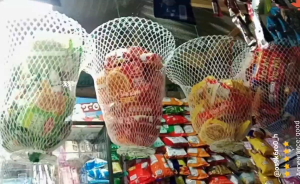 1X Black Large Quality Hanging Noodle Net Baskets Noodle Organizer Buslo