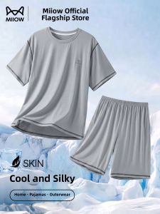 MiiOW | Cooling Loose Short Sleeve Summer Sleepwear Set