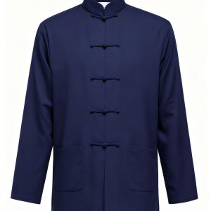 PAPERLEAVES | Traditional Chinese Style Mens Long Sleeve Shirt Cotton Linen Retro