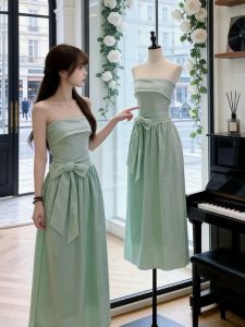 CHANGTONG | Unique Stylish Green Halter Neck A-line Dress Design
