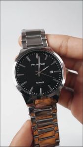 PhiLipe Ricci Jam Tangan Pria Rantai Hitam 100% Ori Business Analog Simple Modern 6099 Men Watches