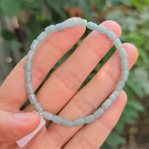 Q2066 Vòng full lu thống hạt gạo Lam Ngọc không kén mệnh - Phong Thuỷ TUDO