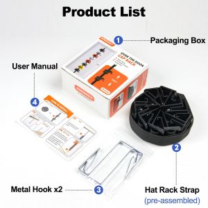 Hat Organizer Hat Rack for Door Baseball Caps Storage Hanger Closet Vertical Ball Cap Racks Over Wall Mens Caps Holder on Door