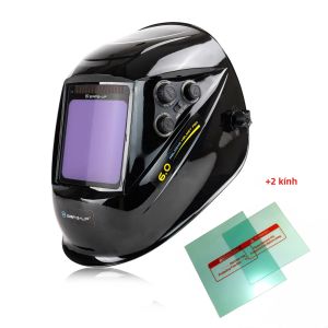 Mũ Hàn Tự Tối Màu Tầm Nhìn Rộng 3.93x3.81 Inch Màu Sắc Chân Thực 4 Cảm Biến Dùng Cho Máy Hàn MIG MAG MMA Có Chức Năng Cắt