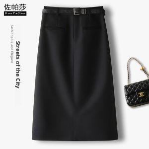 ZUOPASHA | High Waist Slimming Business Casual A-Line Skirt