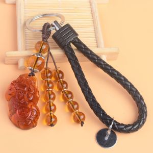 Gantungan Kunci Keberuntungan Lucky Giok Pixiu Keychain Gantungan Kunci Mobil