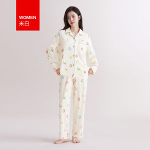 Hodo | Hodo Womens Sleepwear Long Sleeve Modal Cotton A-Class Spring Autumn Cute Print Home Clothes Set Sweet Cute Style Casual Scene