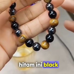 Cuan Hoki Gelang Terapi Kesehatan Bio Energy Aura Healing Gelang Batu Alam Kombinasi Onyx Tiger eye Blustin Gelang Kesehatan Terapi Original Bisa Cod