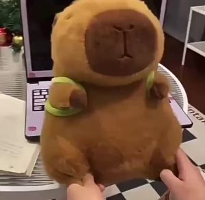 23cm Capybara Plush Simulation Capibara Anime Fluffty Toy Cute Doll Stuffed Animals Soft Doll Plush Christmas Thanksgiving Gift